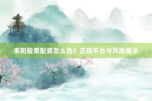 耒阳股票配资怎么选？正规平台与风险提示